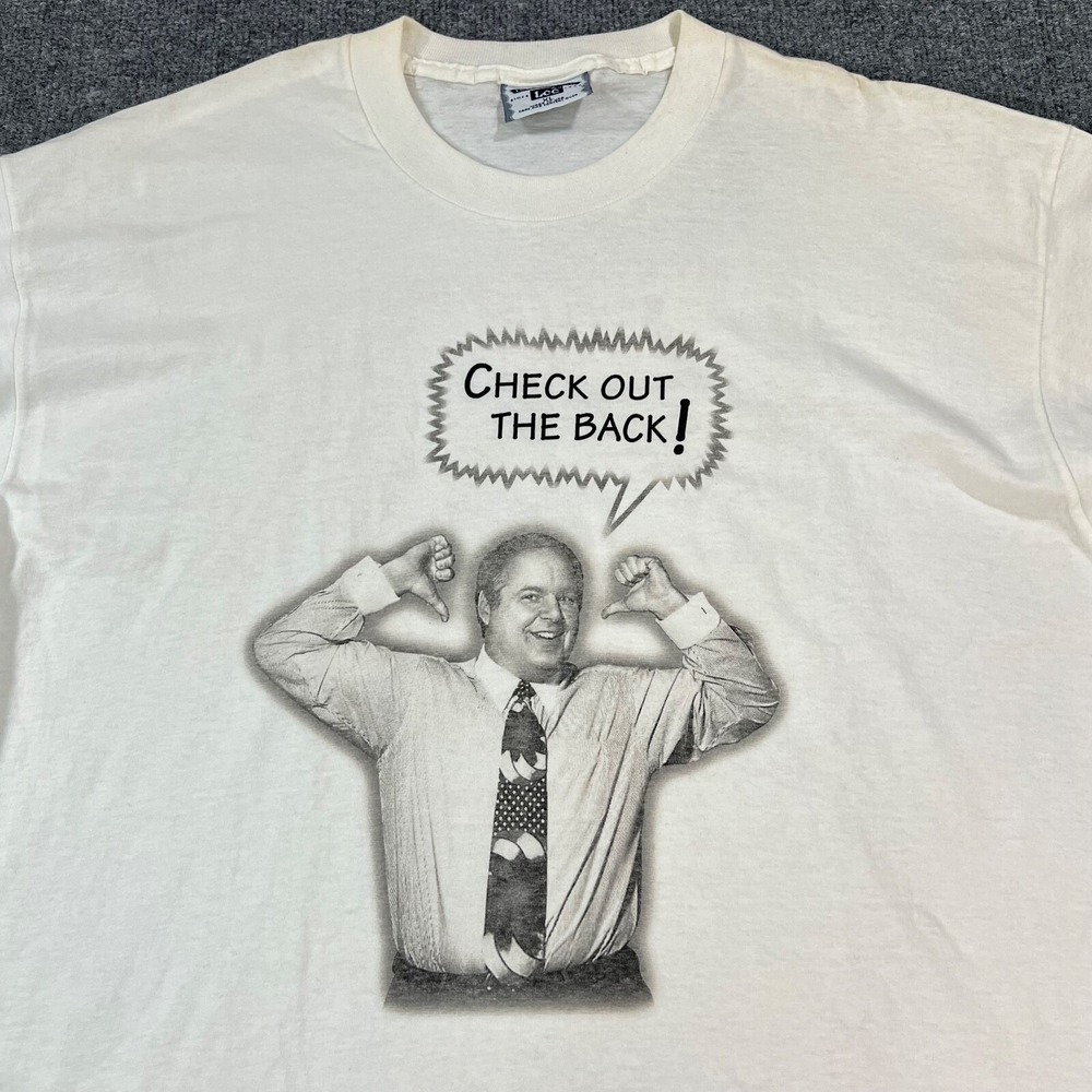 Rush Limbaugh T-Shirt Mens XL White Republican GOP Political VTG